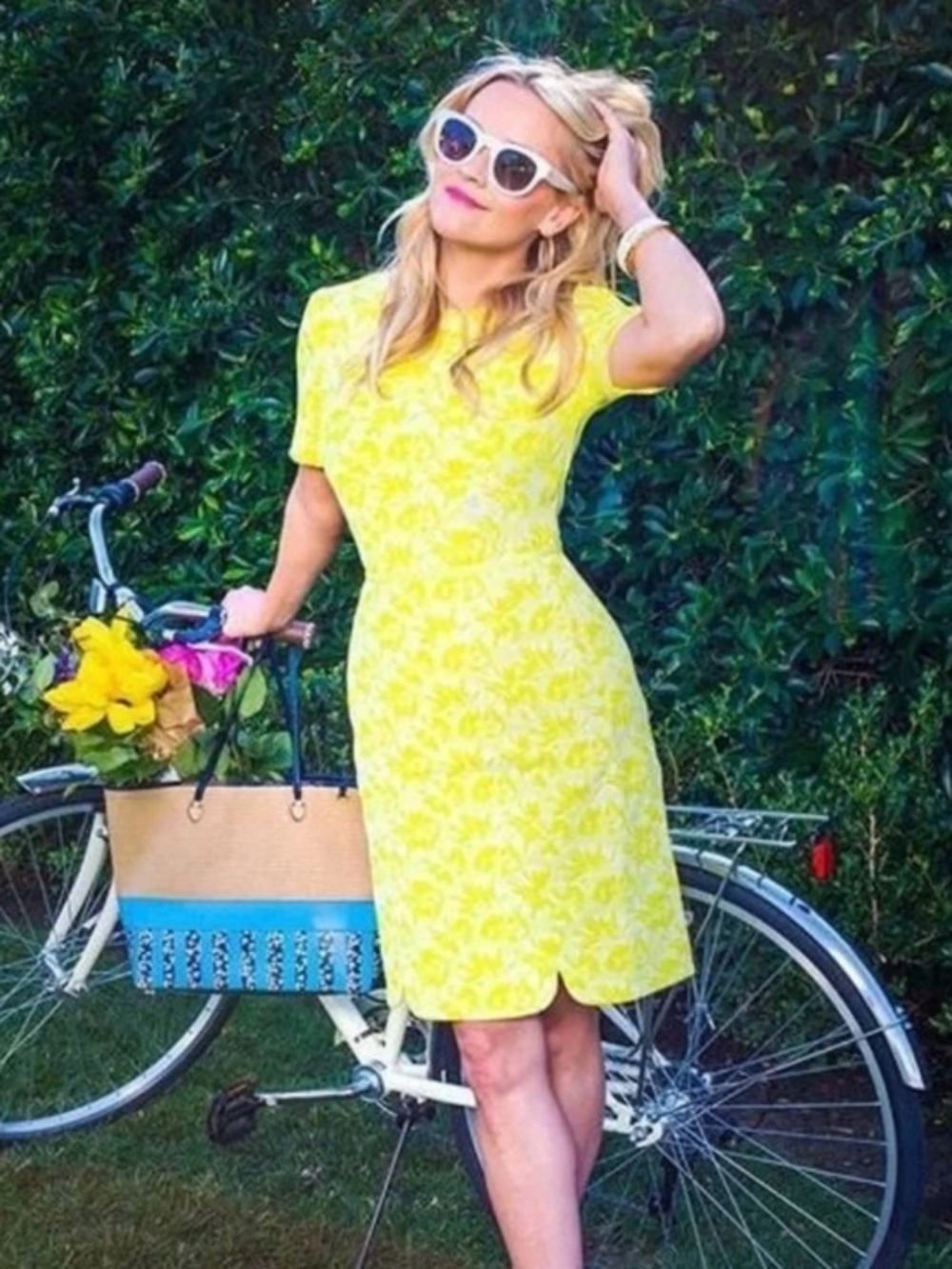 Draper James Buttercup Yellow Hutton Floral Jacquard Print Classic Dress Size 0